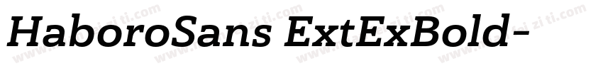 HaboroSans ExtExBold字体转换